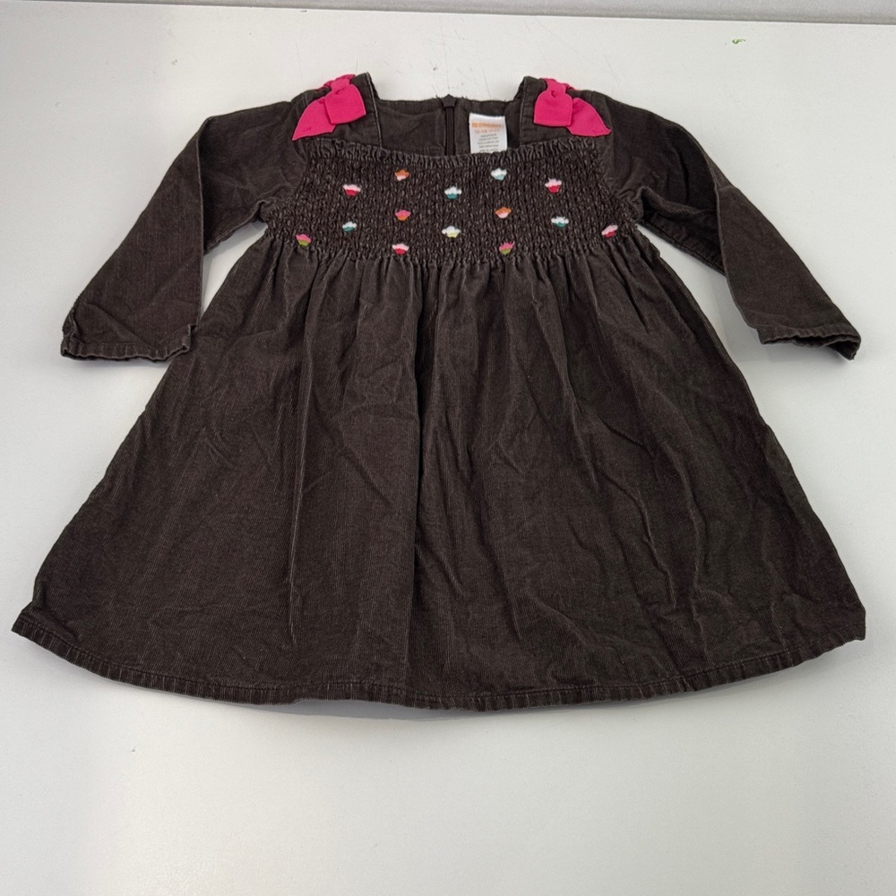 Gymboree Brown Dress with Pink Accents